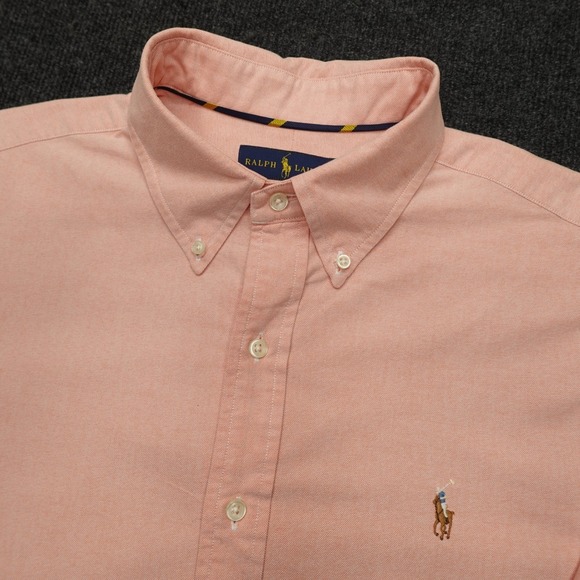 Ralph Lauren Other - Polo Ralph Lauren Iconic Oxford Sport Button Down Shirt Cotton Men Size L Peach